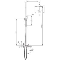 Душевая система Splenka S05.24.06 Черная матовая — фото 12, Душевые стойки