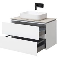 Товар: Тумба под раковину Allen Brau Infinity 85 1.21001.WM подвесная Белая матовая - фото 7 Тумба под раковину Allen Brau Infinity 85 1.21001.WM подвесная Белая матовая — фото 7, Мебель для ванной