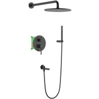 Душевая система Timo Saona SX-2379/03SM Черная матовая — фото 1, Встраиваемые душевые комплекты