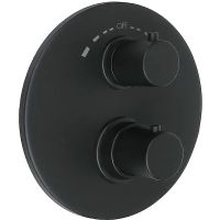 Смеситель для душа Giulini Futuro F8213-FUNO с термостатом Черный матовый — фото 1, Смесители