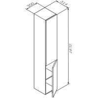 Товар: Шкаф пенал AM.PM Gem 30 R M90CHR0306HF подвесной Орех - фото 9 Шкаф пенал AM.PM Gem 30 R M90CHR0306HF подвесной Орех — фото 9, Пеналы для ванной комнаты