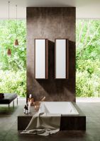 Шкаф пенал Clarberg Evolution EV0504CD подвесной Крафт темный — фото 4, Пеналы для ванной комнаты