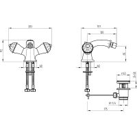 Товар: Смеситель для биде Migliore Korona 27324 Золото - фото 6 Смеситель для биде Migliore Korona 27324 Золото — фото 6, Смесители