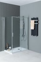 Душевой уголок Aquanet Pleasure Evo AE65-130x80-CT 130x80 324121 профиль Хром стекло прозрачное — фото 4, Прямоугольные душевые уголки