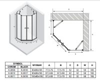 Душевой уголок New Trendy New Soleo Black 90х90 K-0617 профиль Черный стекло прозрачное — фото 8, Душевые уголки