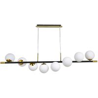 Люстра Artelamp Alcor A2224SP-8BK Белая Черная Медь — фото 1, Люстры