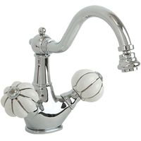 Смеситель для биде Migliore Olivia 19011 Хром Белый декор Платина — фото 1, Смесители для биде