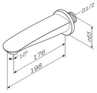 Излив для смесителя AM.PM Like F8070000 Хром — фото 8, Изливы