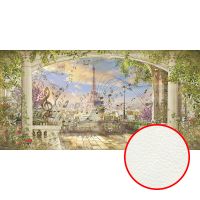 Фреска Ortograf Париж 10581 Фактура флок FLK Флизелин (5,4*2,7) Разноцветный, Город/Цветы/Абстракция — фото 1, Фрески