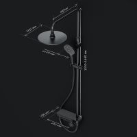 Душевая система AM.PM Like F0780722 Черная матовая — фото 18, Душевые стойки