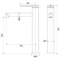 Смеситель для раковины Vincea Rim VBF-2RM2MB Черный матовый — фото 3, Смесители для раковины
