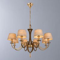 Люстра Divinare Florence 6819/19 SP-8 Бежевая Золото матовое — фото 4, Люстры