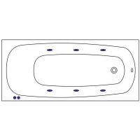 Акриловая ванна Whitecross Layla Slim 170x75 0122.170075.100.SOFT.CR с гидромассажем — фото 6, Ванны