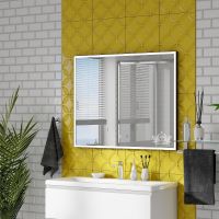 Товар: Зеркало Art&Max Arezzo AM-Are-1000-800-DS-FC-H-Nero с подсветкой с сенсорным выключателем Черное - фото 4 Зеркало Art&Max Arezzo AM-Are-1000-800-DS-FC-H-Nero с подсветкой с сенсорным выключателем Черное — фото 4, Мебель для ванной