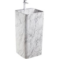 Раковина SantiLine 42 SL-4005MM Мрамор матовый — фото 1, Раковины напольные