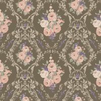 Обои Milassa Joli Joli4 012/1 Флизелин (1*10,05) Розовый/Коричневый, Орнамент/Цветы — фото 1, Обои для стен