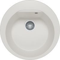 Кухонная мойка Polygran Atol-520 №36 627451 Белый хлопок — фото 1, Кухонные мойки