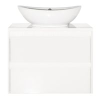 Тумба под раковину Style Line Монако 70 Люкс Plus ЛС-00000623 подвесная Осина белая Белый лакобель — фото 1, Мебель для ванной