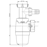 Сифон для кухонной мойки Wirquin Neo 30987074 Белый — фото 2, Сифоны для кухонной мойки
