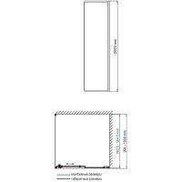 Душевая стенка WasserKRAFT Dill 61S10-RP100/Elbe 74P10-RP100 100 61S10-RP100/74P10-RP100 профиль Черный матовый стекло прозрачное — фото 8, Боковые стенки