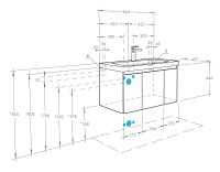 Тумба под раковину Aquaton Шерилл 85 1A208801SH010 подвесная Белая — фото 6, Тумбы под раковину