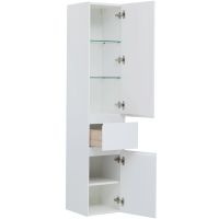 Шкаф пенал Aquanet Бруклин 35 203966 Белый глянец — фото 3, Пеналы для ванной комнаты