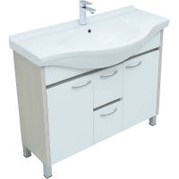 Тумба под раковину Aquanet Донна 100 274164 Белый дуб Белая — фото 2, Тумбы под раковину