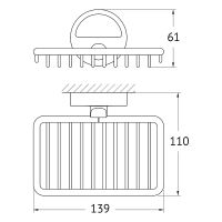 Мыльница FBS Luxia LUX 050 Хром — фото 2, Мыльницы