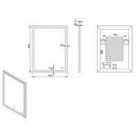Зеркало Esbano 60 с подсветкой с сенсорным выключателем и подогревом арт-ESMI2542HD — фото 3, Зеркала в ванную комнату
