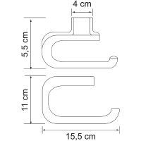 Держатель туалетной бумаги WasserKRAFT Kammel K-8396W Белый матовый — фото 4, Держатели туалетной бумаги