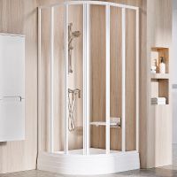 Душевой уголок Ravak Supernova SKCP6-90 90x90 32070100Z1 профиль Белый стекло Transparent — фото 1, Душевые уголки четверть круга