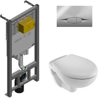 Комплект унитаза с инсталляцией Jacob Delafon Brive с сиденьем Микролифт и клавишей смыва Хром арт-E21733RU-00 — фото 2, Комплекты унитаз + инсталляция