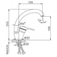 Товар: Смеситель для кухни Frap H56 F4156 Хром - фото 3 Смеситель для кухни Frap H56 F4156 Хром — фото 3, Смесители для кухни