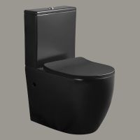 Унитаз компакт Ceruttispa Orlter MB CT9866 Черный матовый с бачком и сиденьем Микролифт — фото 2, Напольные унитазы