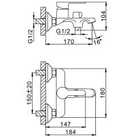 Смеситель для ванны Frap H41 F3241 Белый Хром — фото 12, Смеситель для ванны