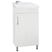 Тумба под раковину Style Line Эко Стандарт 1 Комо 40 Белый глянец — фото 1, Мебель для ванной