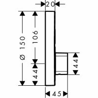 Смеситель для душа Hansgrohe ShowerSelect S Хром арт-15748000 — фото 5, Встраиваемые смесители для душа