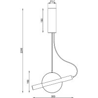 Подвесной светильник Maytoni Modern Enigma MOD150PL-L5BS3K Латунь Черный — фото 5, Подвесные светильники