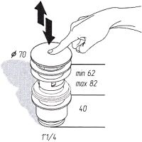 Донный клапан Migliore Ricambi 17954 click-clack Хром — фото 2, Донные клапаны
