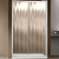 Душевая дверь Vincea Garda 115 VDS-1G115CH профиль Хром стекло шиншилла — фото 1, Раздвижные душевые двери