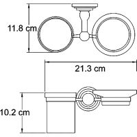 Стакан для зубных щеток с мыльницей WasserKRAFT Isar K-7326 Темная бронза — фото 4, Мыльницы