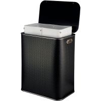 Товар: Корзина для белья Geralis PBH-S Punto Черная, кант Хром, большая - фото 3 Корзина для белья Geralis PBH-S Punto Черная, кант Хром, большая — фото 3, Корзины для белья