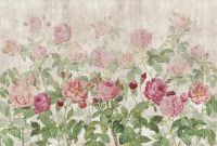 Фреска Ortograf Цветы 34080 Фактура бархат FX Флизелин (4*2,7) Зеленый/Коричневый/Розовый, Цветы — фото 2, Фрески