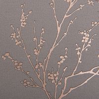 Обои Andrea Rossi Spectrum Pro 54386-4 Винил на флизелине (1,06*10) Серый/Коричневый/Бронзовый, Листья/Рогожка — фото 1, Обои для стен