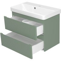 Товар: Тумба с раковиной Brevita Victory 70 УТ000015998 подвесная Зеленая матовая - фото 3 Тумба с раковиной Brevita Victory 70 УТ000015998 подвесная Зеленая матовая — фото 3, Мебель для ванной