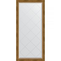 Зеркало Evoform Exclusive-G 135х73 BY 4262 с гравировкой в багетной раме - Состаренная бронза с плетением 70 мм — фото 1, Мебель для ванной