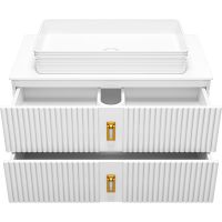 Товар: Тумба с раковиной Brevita Sevilla 90 УТ000022659 подвесная Белая глянцевая - фото 3 Тумба с раковиной Brevita Sevilla 90 УТ000022659 подвесная Белая глянцевая — фото 3, Мебель для ванной