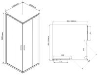 Душевой уголок Vincea Garda VSS-1G100CL 100x100 профиль Хром стекло прозрачное — фото 6, Душевые уголки