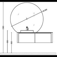 Зеркало Black&White Universe 130 915.mr с подсветкой без выключателя — фото 6, Мебель для ванной