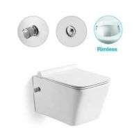 Унитаз биде SantiLine SL-5004SM-BD подвесной Белый с сиденьем Микролифт — фото 2, Подвесные унитазы